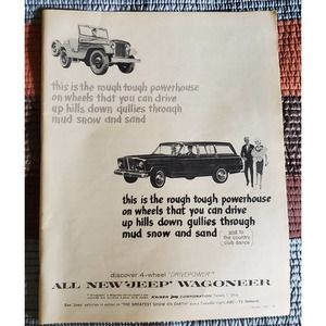 1963 Vintage Jeep Wagoneer Magazine Ad #2 Single Page 10x13 Kaiser Jeep Corp